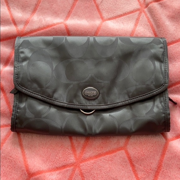 Coach Handbags - Coach gray hanging toiletry bag